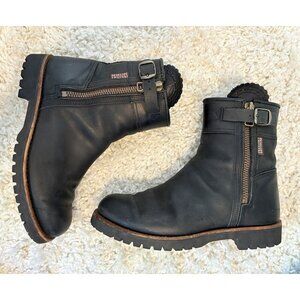 Penelope Chilvers Black Ankle Boots with Buckle